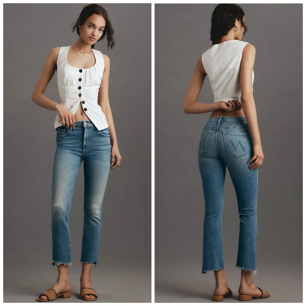 MOTHER The Insider Crop Step Fray Jeans